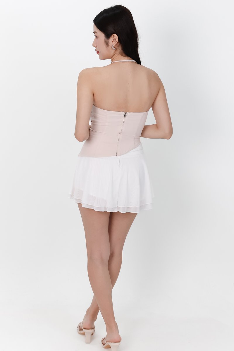 BACKORDER 3 | Taena Tie Strap Top in Nude Blush