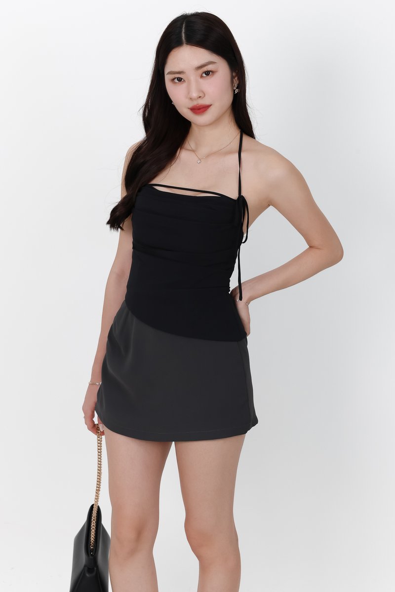 BACKORDER 2 | Taena Tie Strap Top in Black