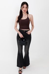 Fae Fit & Flare Denim Jeans V2 in Black Wash ( Regular Length ) Fae Fit & Flare Denim Jeans V2 in Black Wash ( Regular Length )