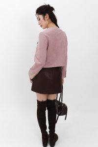 Saerin Suede Jacket in Rose Ash Pink