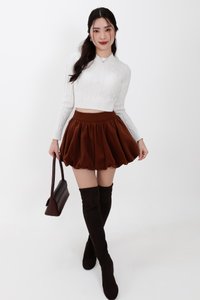 Christa Cable Knit Sweater in White
