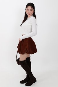 Christa Cable Knit Sweater in White