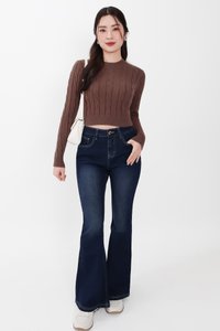 Fae Fit & Flare Denim Jeans V2 in Very Dark Wash ( Regular Length ) Fae Fit & Flare Denim Jeans V2 in Very Dark Wash ( Regular Length )