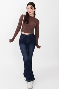 Fae Fit & Flare Denim Jeans V2 in Very Dark Wash ( Regular Length ) Fae Fit & Flare Denim Jeans V2 in Very Dark Wash ( Regular Length )