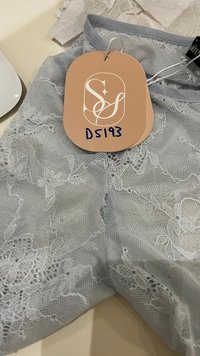 DEFECT | Lynn Lace Cardigan Top Set in Pastel Blue in S DEFECT | Lynn Lace Cardigan Top Set in Pastel Blue in S