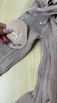 DEFECT | Phelia Pointelle Knit Cardigan Top in Soft Pink in S