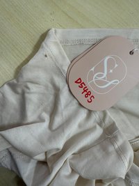 DEFECT | Ora Offshoulder Halter Tee in Light Cream Yellow in S DEFECT | Ora Offshoulder Halter Tee in Light Cream Yellow in S