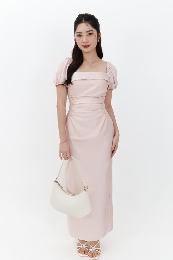 SALE EXCLUSIVE | Marielle Multi Way Satin Midaxi Dress in Pastel Pink SALE EXCLUSIVE | Marielle Multi Way Satin Midaxi Dress in Pastel Pink