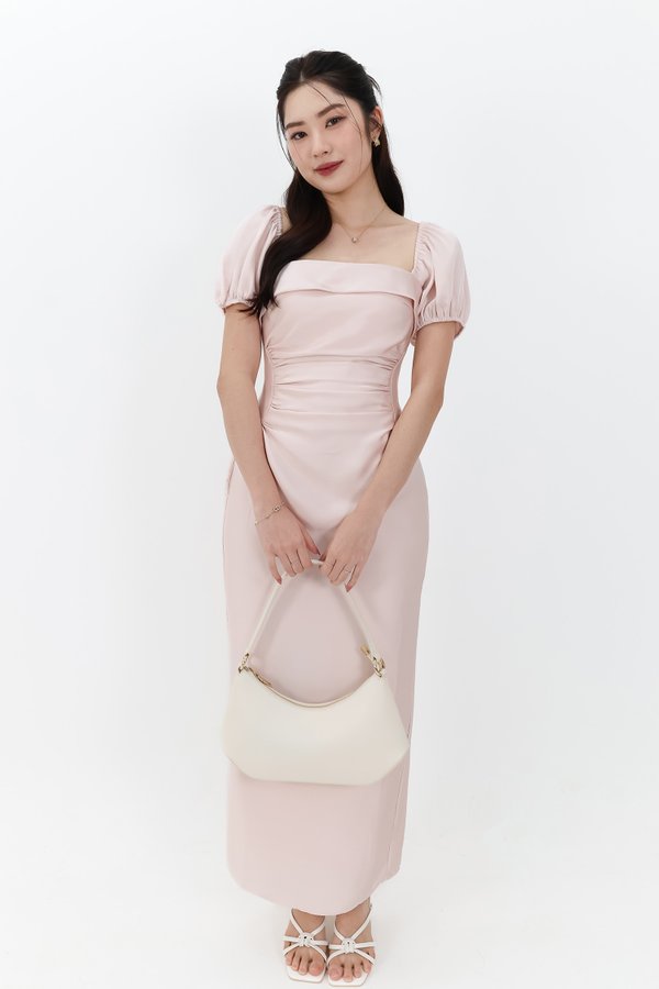 SALE EXCLUSIVE | Marielle Multi Way Satin Midaxi Dress in Pastel Pink SALE EXCLUSIVE | Marielle Multi Way Satin Midaxi Dress in Pastel Pink