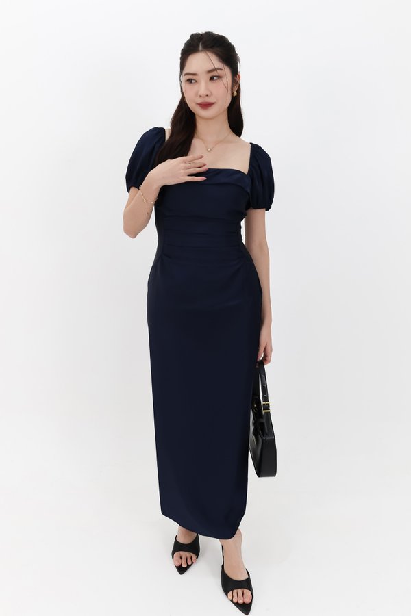 SALE EXCLUSIVE | Marielle Multi Way Satin Midaxi Dress in Midnight SALE EXCLUSIVE | Marielle Multi Way Satin Midaxi Dress in Midnight