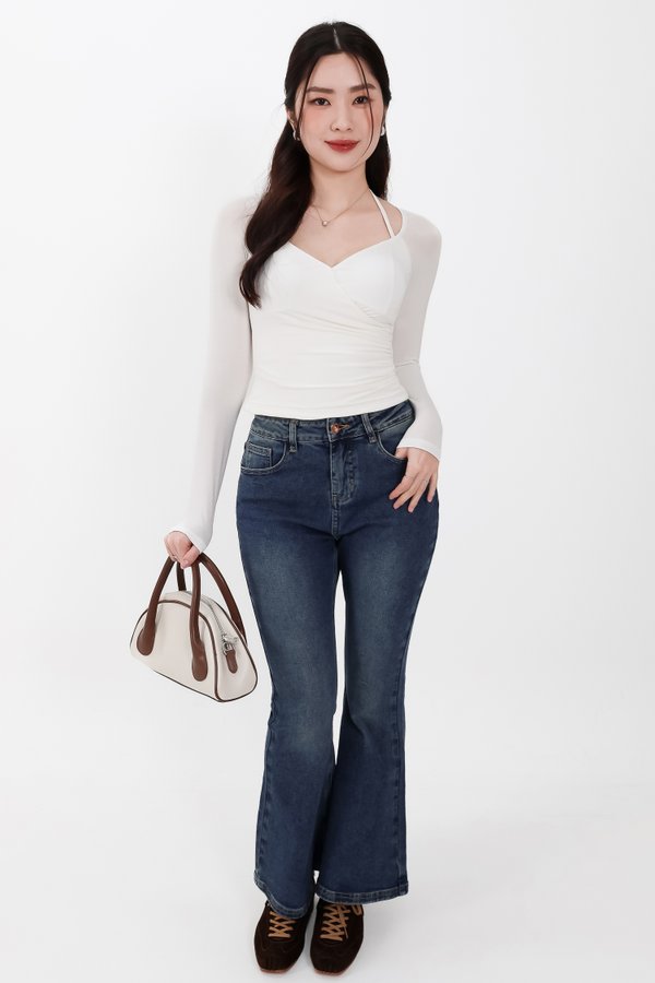 RESTOCKS | Fae Fit & Flare Denim Jeans V2 in Dark Wash ( Petite Length ) RESTOCKS | Fae Fit & Flare Denim Jeans V2 in Dark Wash ( Petite Length )