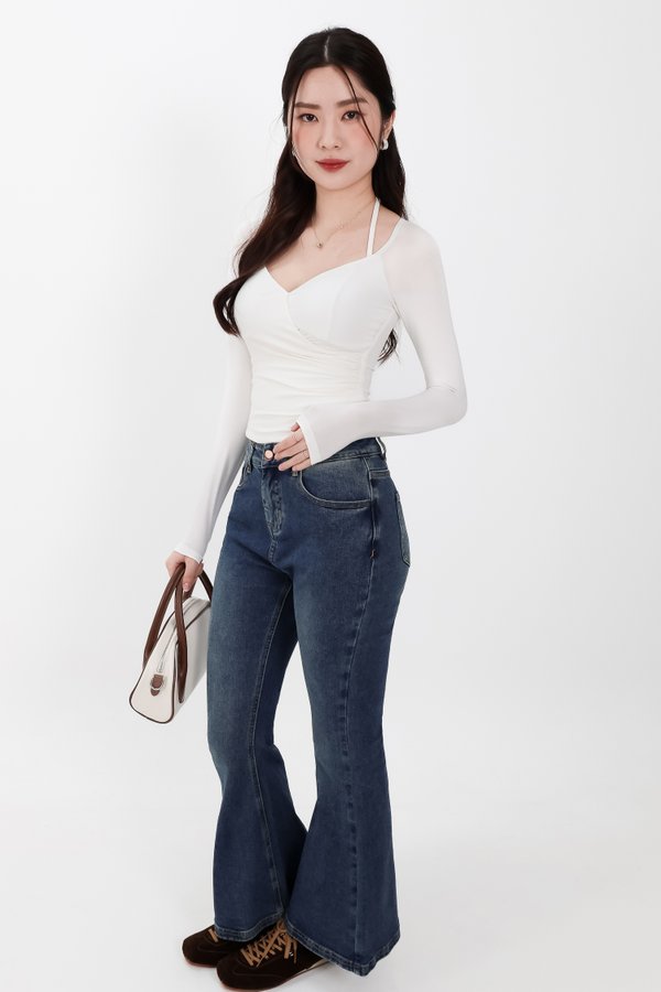 RESTOCKS | Fae Fit & Flare Denim Jeans V2 in Dark Wash ( Petite Length ) RESTOCKS | Fae Fit & Flare Denim Jeans V2 in Dark Wash ( Petite Length )