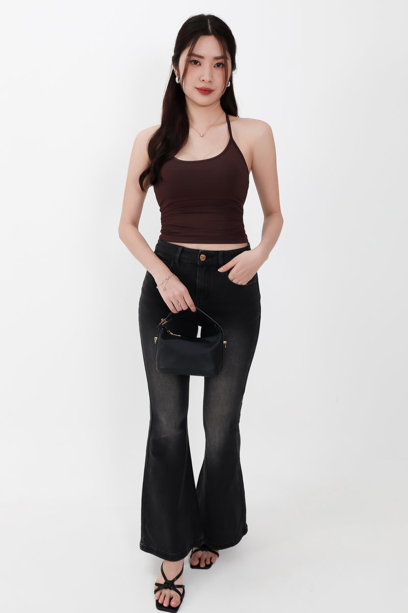 Fae Fit & Flare Denim Jeans V2 in Black Wash ( Regular Length ) Fae Fit & Flare Denim Jeans V2 in Black Wash ( Regular Length )