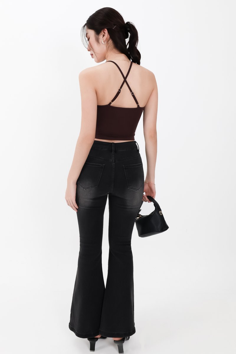 Fae Fit & Flare Denim Jeans V2 in Black Wash ( Regular Length ) Fae Fit & Flare Denim Jeans V2 in Black Wash ( Regular Length )