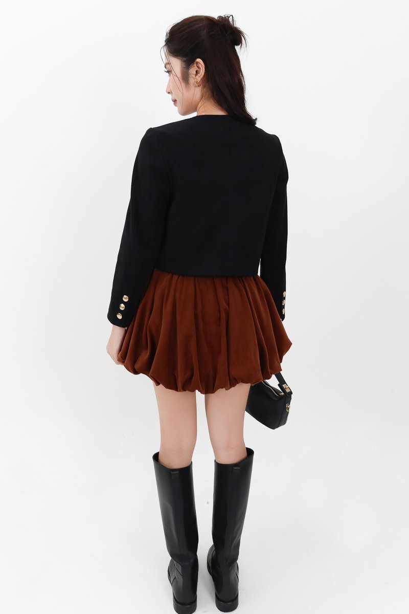 Saerin Suede Jacket in Black