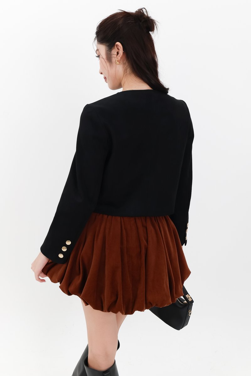 Saerin Suede Jacket in Black