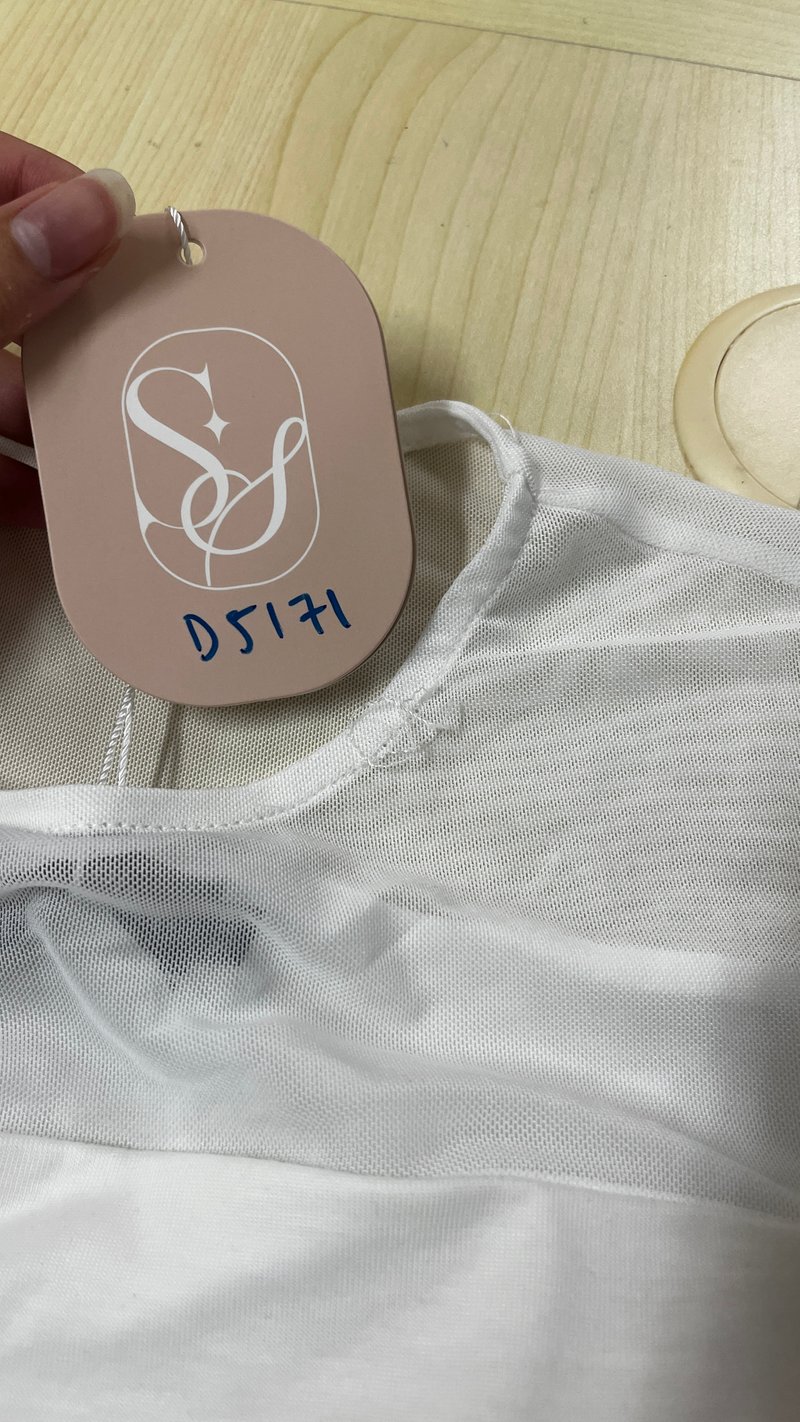 DEFECT | Manda Mesh Tee in White in XXS