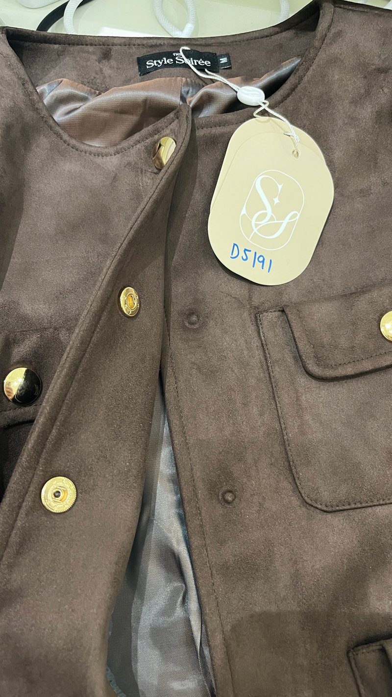 DEFECT | Saerin Suede Jacket in Dark Brown in M