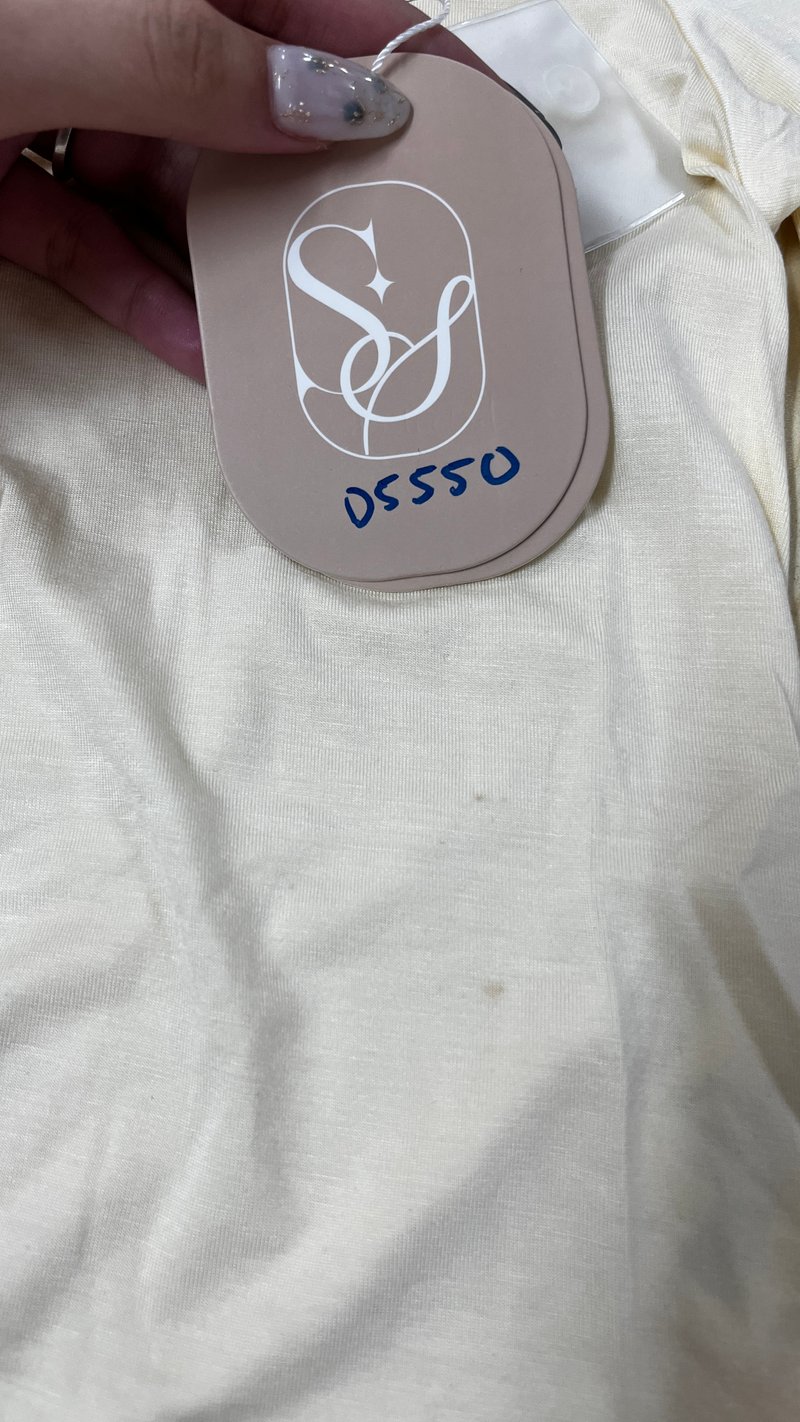 DEFECT | Chaerin Cardigan Top Set in Pale Yellow in XXS DEFECT | Chaerin Cardigan Top Set in Pale Yellow in XXS