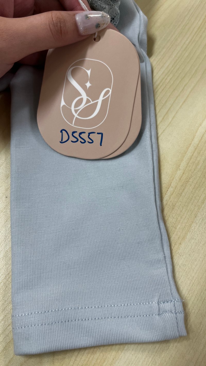 DEFECT | Leora Lace Offshoulder Top in Ice Blue in S