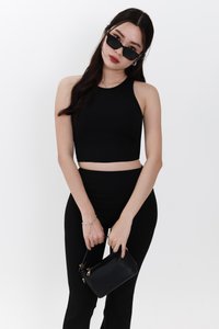 Annie Athleisure Co-ord Tank Top in Black