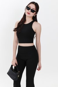 Annie Athleisure Co-ord Tank Top in Black