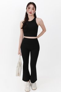 Annie Athleisure Co-ord Set in Black ( Petite Length )
