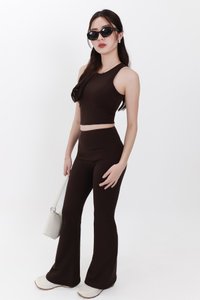 Annie Athleisure Co-ord Set in Dark Brown ( Regular Length )