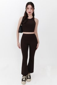 Annie Athleisure Co-ord Set in Dark Brown ( Petite Length )