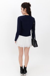 Bridgette Button Knit Sweater in Midnight