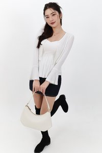 SALE EXCLUSIVE | Bria Bell Sleeve Cardigan Top Set in White