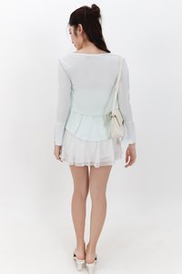 SALE EXCLUSIVE | Bria Bell Sleeve Cardigan Top Set in Pale Mint