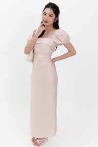 SALE EXCLUSIVE | Marielle Multi Way Satin Midaxi Dress in Pastel Pink