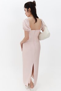SALE EXCLUSIVE | Marielle Multi Way Satin Midaxi Dress in Pastel Pink