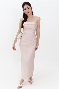 SALE EXCLUSIVE | Marielle Multi Way Satin Midaxi Dress in Pastel Pink