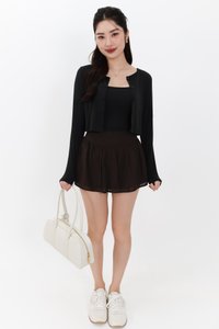 Chaeyi Cardigan Top Set in Black