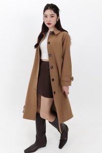Wynnie Wool Coat in Camel Brown