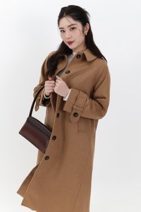 Wynnie Wool Coat in Camel Brown