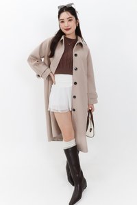 Wynnie Wool Coat in Light Nude Pink