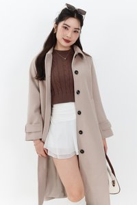 Wynnie Wool Coat in Light Nude Pink