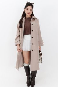 Wynnie Wool Coat in Light Nude Pink