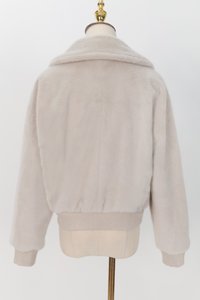 PREORDER | Ferra Furry Jacket in Light Grey
