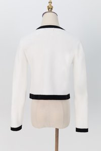 Casrine Contrast Knit Sweater in Black x White