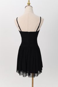 Mardy Mesh Romper Dress in Black