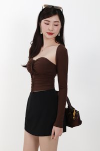 Bren Bolero Top Set in Dark Brown