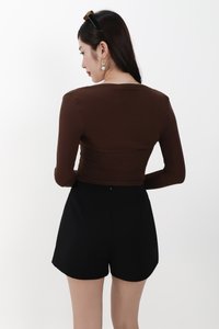 Bren Bolero Top Set in Dark Brown