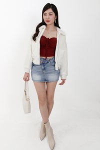 Ferra Furry Jacket in White