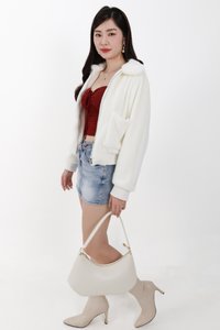 Ferra Furry Jacket in White