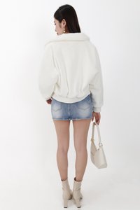 Ferra Furry Jacket in White