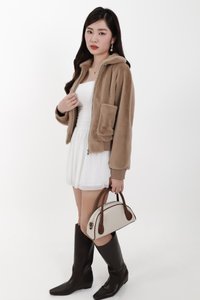 Ferra Furry Jacket in Light Brown